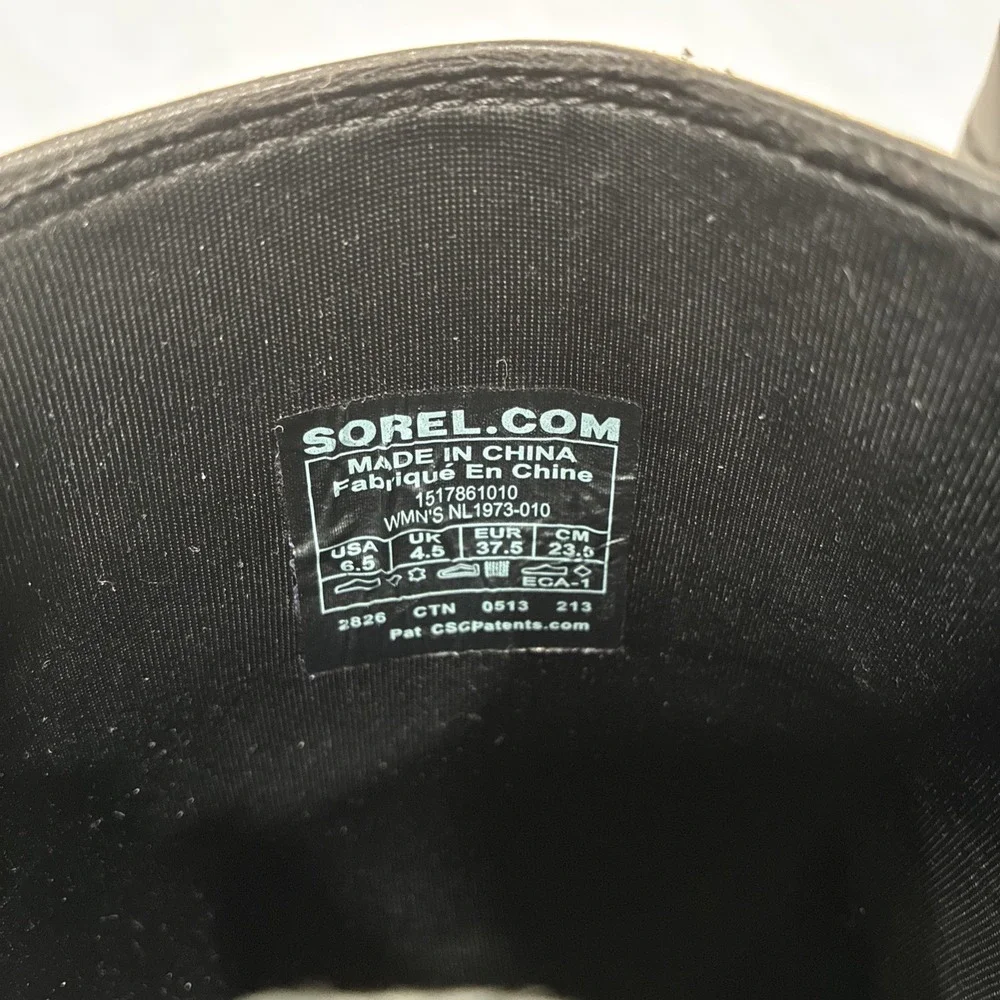 Sorel‎ Rain Boots Womens Size 6.5 1973 Waterproof Black Rubber